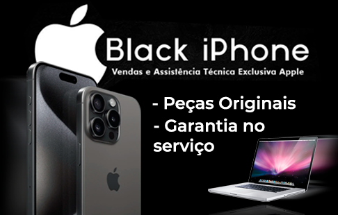 Banner quadrado de destaque da loja Black iPhone no santaifigenia.shop