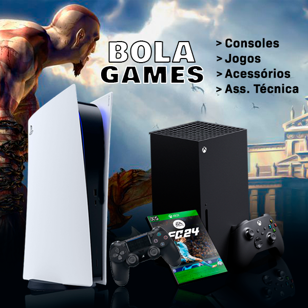 Banner retangular de destaque da loja Bola Games no santaifigenia.shop