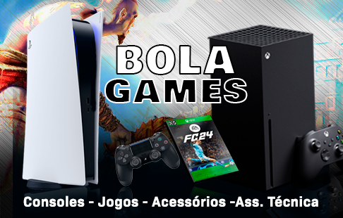 Banner quadrado de destaque da loja Bola Games no santaifigenia.shop