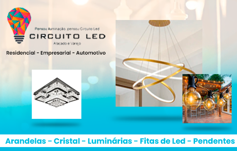 Banner quadrado de destaque da loja Circuito Led no santaifigenia.shop