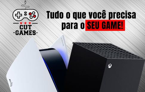 Banner quadrado de destaque da loja CUT Games no santaifigenia.shop