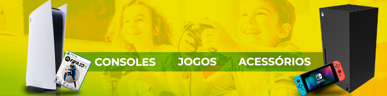 Banner retangular de destaque da loja Games Evolution no santaifigenia.shop