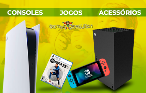 Banner quadrado de destaque da loja Games Evolution no santaifigenia.shop