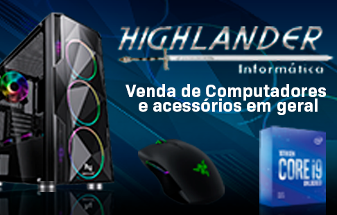 Banner quadrado de destaque da loja Highlander Informática no santaifigenia.shop