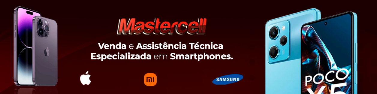 Banner retangular de destaque da loja Mastercell no santaifigenia.shop