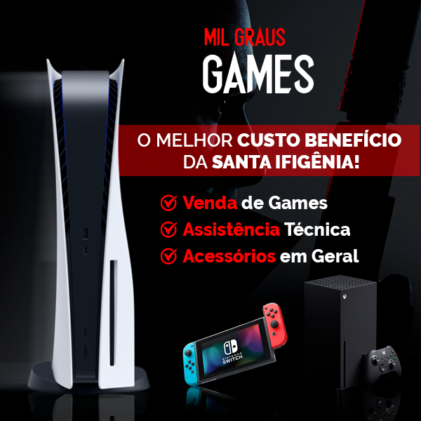 Banner retangular de destaque da loja Mil Graus Games no santaifigenia.shop