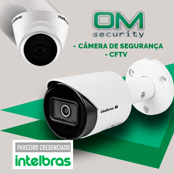 Banner retangular de destaque da loja OM Security no santaifigenia.shop