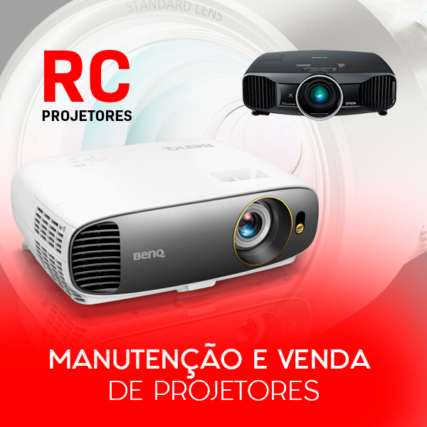 Banner retangular de destaque da loja RC Projetores no santaifigenia.shop