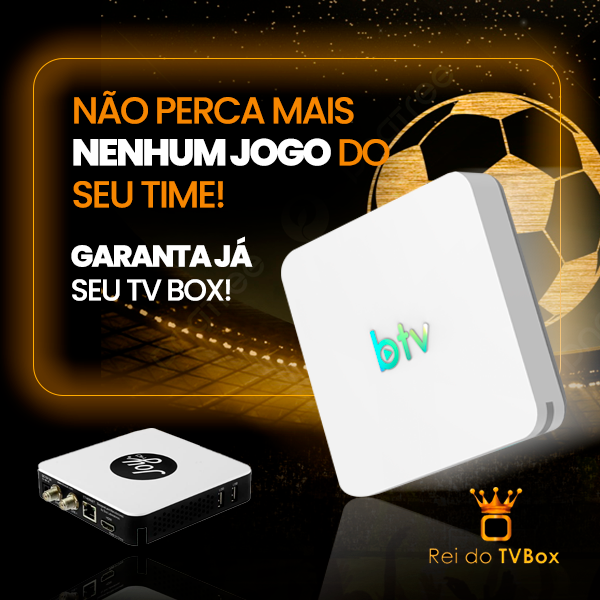 Banner retangular de destaque da loja Rei do TV Box no santaifigenia.shop