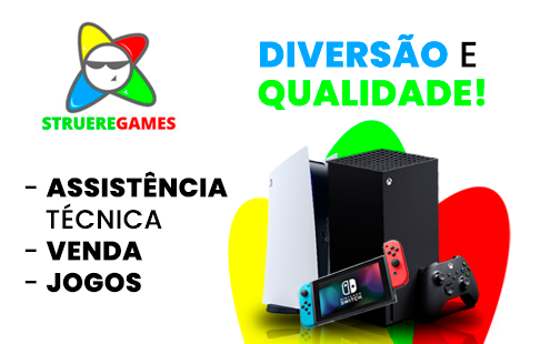 Banner quadrado de destaque da loja Struere Games no santaifigenia.shop