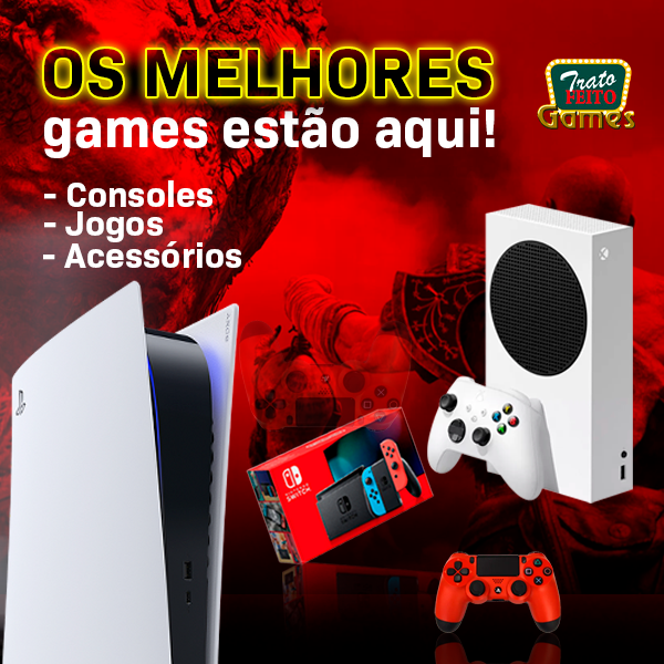 Banner retangular de destaque da loja Trato Feito Games no santaifigenia.shop