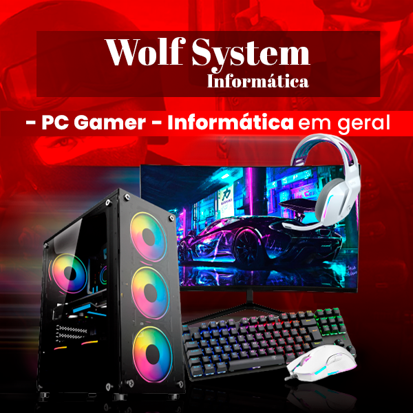 Banner retangular de destaque da loja Wolf System no santaifigenia.shop